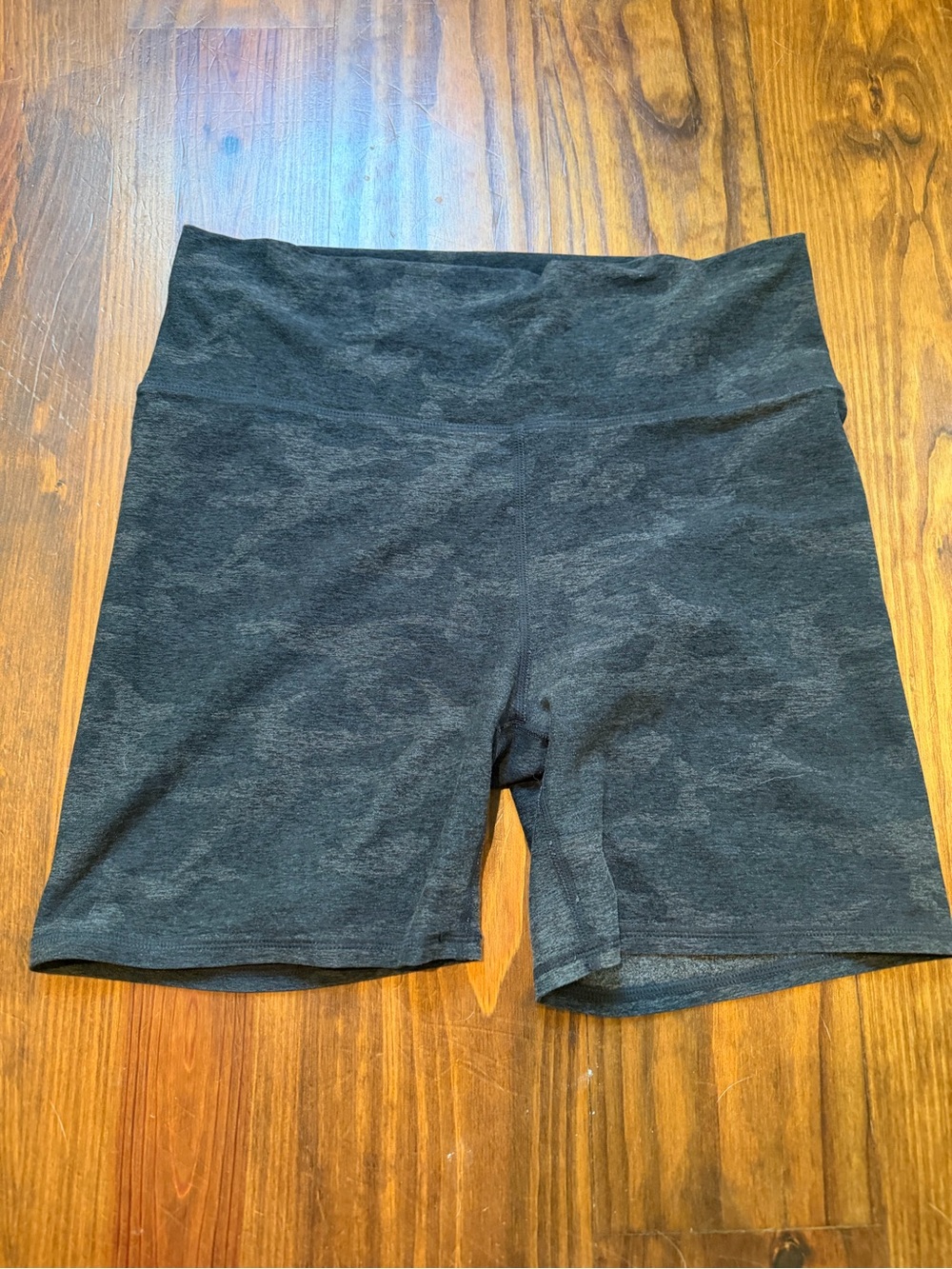 Vuori Black Camo High-Rise Bike Shorts